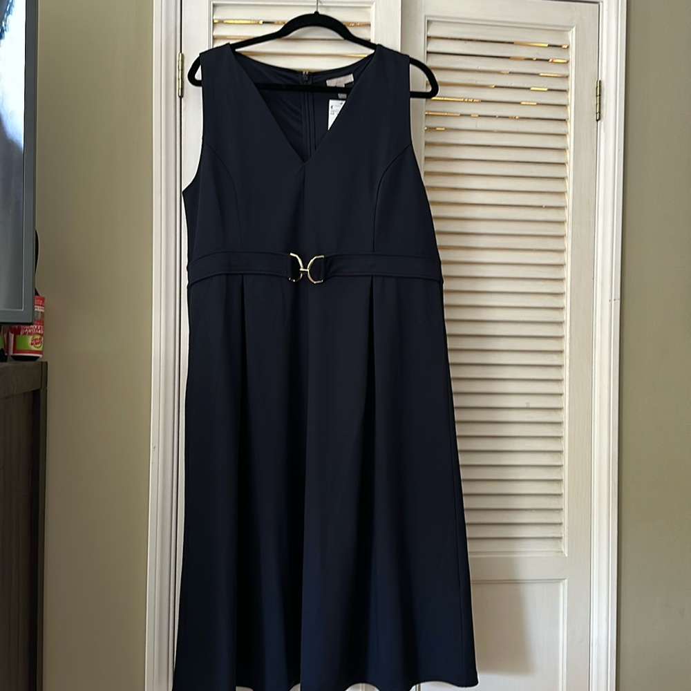 BRAND NEW navy dress with buckle NWT